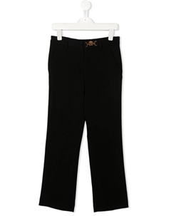 Kids прямые брюки с декором Medusa, черный Versace