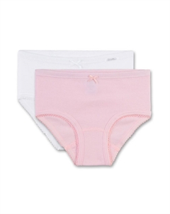 Хлопковые трусы - 2 пары, белый Sanetta