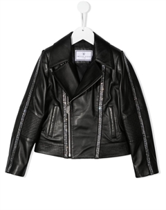 Байкерская куртка на молнии с логотипом, черный Philipp plein