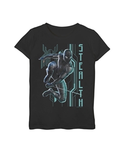 Костюм-невидимка с изображением Человека-паука Marvel вдали от дома для девочек 7–16 лет, футболка с техническим плакатом Licensed character