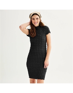 Почти знаменитое мини-платье с воротником-воронкой для юниоров, черный Almost famous