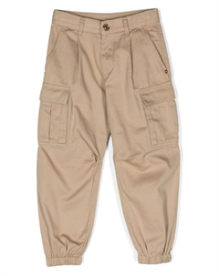 Kids зауженные брюки карго, нейтральный цвет Versace