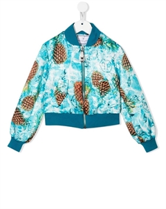 Бомбер с принтом, синий Philipp plein