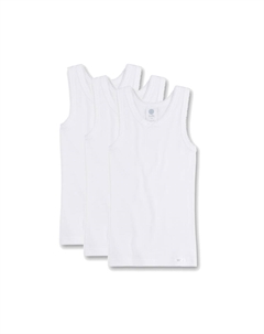 Домашний топ из хлопка - 3 шт, белый Sanetta