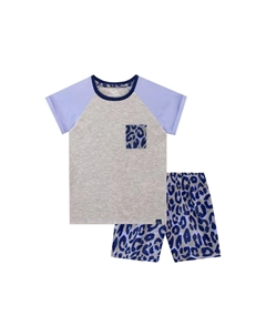 Короткая пижама с леопардовым принтом, фиолетовый Harry bear