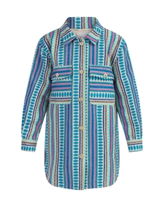 Куртка Hemdjacke, цвет Mehrfarbig Blau Izia