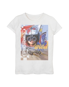 Футболка с плакатом «Звездные войны: Скрытая угроза» для девочек 3–16 лет с Анакином Скайуокером и гонками на капсулах Licensed character