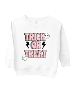 Толстовка с рисунком для малышей Trick Or Treat Lightning Bolt, белый The juniper shop