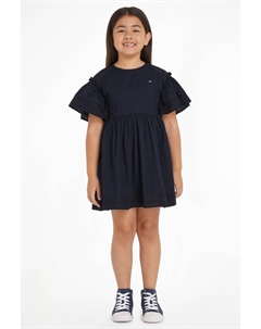 Платье с вышивкой англез, синий Tommy hilfiger