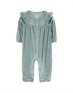 Расклешенный пушистый комбинезон для девочек Flutter, зеленый Carter`s