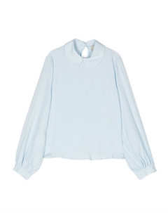 Топ с длинными рукавами и воротником Питер Пэн, синий Simonetta