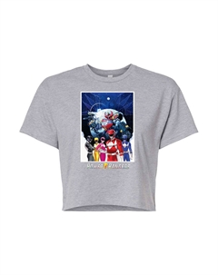 Укороченная футболка с рисунком Power Rangers Universe для юниоров, серый Licensed character