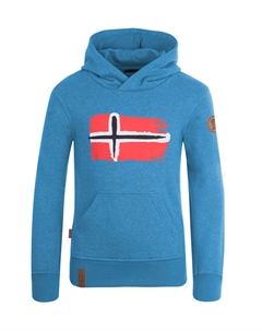 Пуловер с капюшоном, цвет mittelblau Trollkids