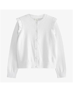 Кардиган Rich Frill Shoulder School Standard, белый Next