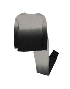 Детские двухкусочные хлопковые пижамы Tie Dye для девочек, цвет Tie Dye Gray Leveret