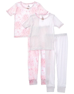 Пижамный комплект En Pointe из 4 предметов, розовый Tutu couture