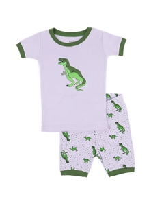 Детская хлопковая короткая пижама из двух предметов розового цвета Trex Leveret