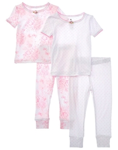 Пижамный комплект En Pointe из 4 предметов, розовый Tutu couture