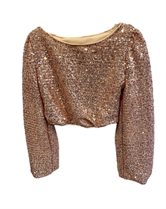 Топ с длинными рукавами и золотистыми пайетками для девочек Love daisy