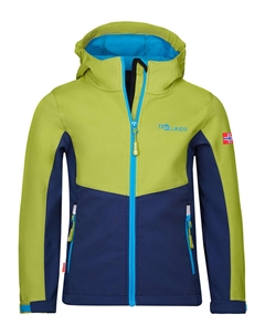 Куртка софтшелл, цвет grün/dunkelblau Trollkids