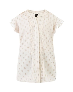 Блузка, цвет wollweiss mit goldenen punkten Faina