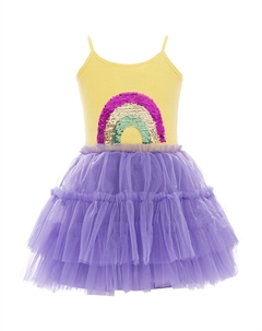 Пурпурное платье из тюля Jenny с пайетками и радужной отделкой, фиолетовый Mimi tutu