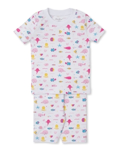Пижамный комплект для девочек розового цвета Sea Life Kissy kissy