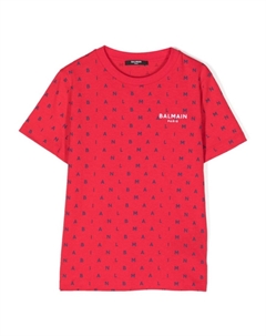 Футболка с логотипом Kids, красный Balmain