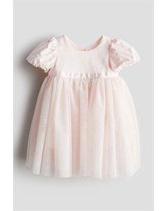 Платье из тюля с пышными рукавами, розовый H&m