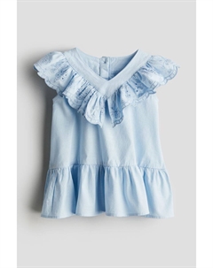 Хлопковое платье с воланами, синий H&m