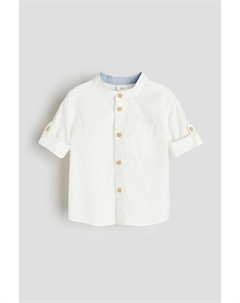 Рубашка «дедушка» из хлопка, белый H&m