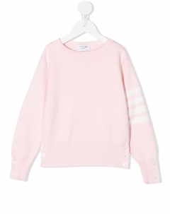 Свитер с круглым вырезом и полосками, розовый Thom browne kids