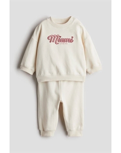 Костюм-Двойка с текстовым мотивом, бежевый H&m