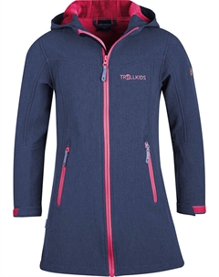 Куртка софтшелл, цвет dunkelblau/pink Trollkids