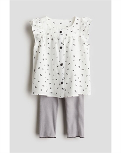 Хлопковый костюм-двойка, серый H&m