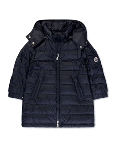 Пуховик с логотипом, синий Moncler enfant