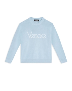 Джемпер 1978 с вышитым логотипом Kids, синий Versace