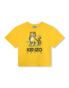 Футболка Kotora из органического хлопка с принтом Tiger, желтый Kenzo kids
