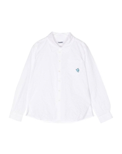 Рубашка из органического хлопка с вышитым логотипом, белый Kindred