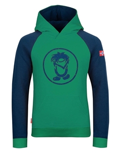 Пуловер с капюшоном, цвет grün/dunkelblau Trollkids