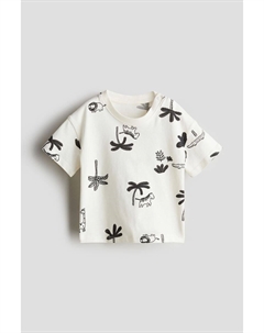 Футболка из хлопкового джерси, белый H&m