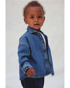 Джинсовая рубашка из смесового хлопка, синий H&m