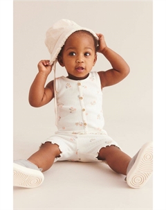 Костюм-Двойка из хлопкового трикотажа, белый H&m