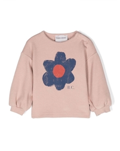 Футболка из органического хлопка с цветочным принтом, розовый Bobo choses