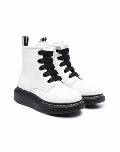 Ботинки на шнуровке Kids, белый Alexander mcqueen