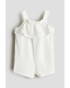Комбинезон из хлопкового муслина, белый H&m