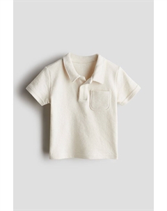 Рубашка-Поло из хлопковой махры, бежевый H&m