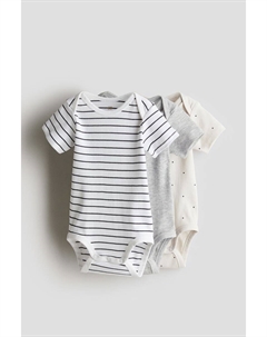 Комплект из 3 хлопковых боди, серый H&m