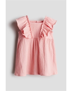 Платье из джерси со структурой, розовый H&m