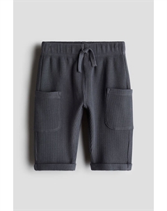 Брюки из вафельного хлопка, серый H&m